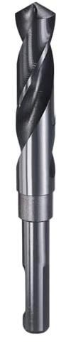 sourcing map 17,50 mm Bohrer, 1,27 cm, reduzierter Schaft, 4241 Hochgeschwindigkeitsstahl, Spiralbohrer, 118 Grad, Kreuzanschliff für weiche Materialien, Holz, Kunststoff, Eisen, Kupfer, Aluminium