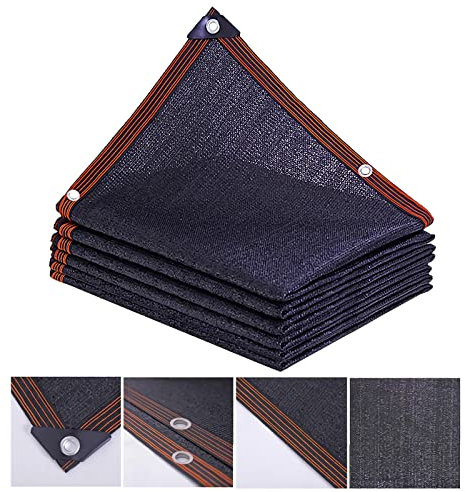 Rete ombreggiante Nera 90~95% per la Privacy e Protezione Solare 5x10m Vela ombreggiante Rettangolare per Cortile/terrazza/Patio/Balcone Recinzione schermante per Giardino Traspirante e Resi