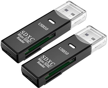 2 PCS Lector de Tarjetas USB C, Adaptador de Lector de Tarjetas SD/Micro SD OTG USB 3.0, Lectores de Tarjetas Externos Portátiles, para SD/Micro SD/MMC/TF/SDXC/SDHC, etc., para Tabletas y Computadoras