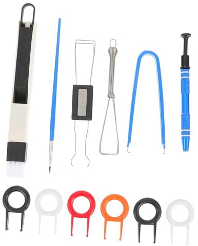 DIYEAH Kit De Limpieza De Teclado Extractor De Teclas Cepillo y Lápiz para Dispositivos Electrónicos