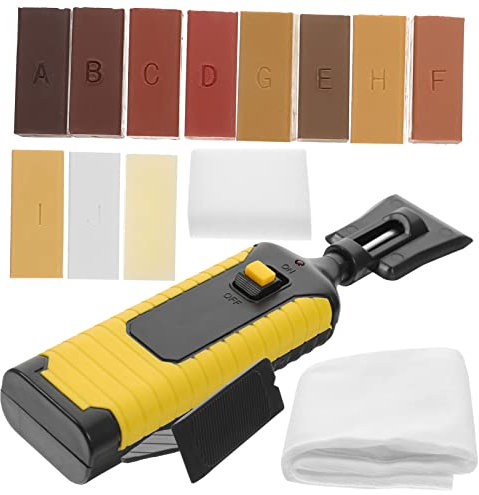 Holibanna Laminatboden Reparaturset Holzfußboden Reparaturwachs Kratzerfüllung Vinylboden Möbelrestaurierung Satz 11 Farben für Türen Küche Wohnzimmer
