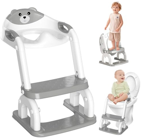 Oskuglin 2-in-1 Riduttore WC con Scaletta, 8 altezze & pieghevole