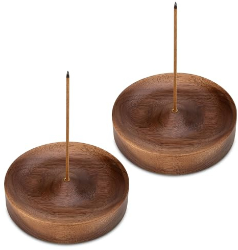2pcs Incense Holder, Incense Stick Holder Round Wooden Incense Holders Handmade Incense Holders for Meditation Yoga Spa Relaxation Home Decor Gift