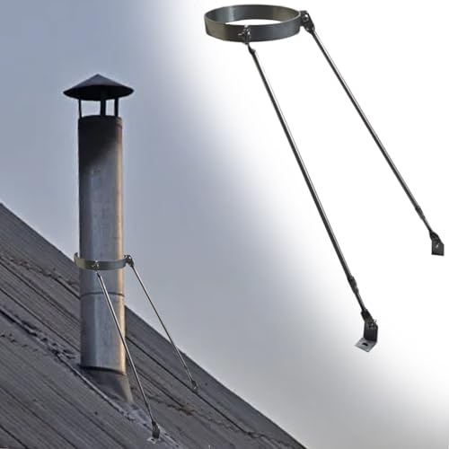 Chimney pipe bracket,Sturdy Chimney Pipe Bracket for Secure Roof & Wall Mounting Perfect for Outdoor Stove Pipes and Drainage Pipes - Weatherproof & Design