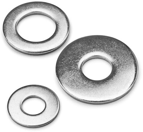 Unterlegscheiben Edelstahl M12 x 24 mm 10 Stück, Dicke 1,5 mm, Beilagscheiben Edelstahl A2 V2A 304 für Schrauben & Muttern & Gewindestangen