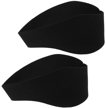 ULTECHNOVO Diadema para Nadar de Tejido Negro, Ligera y Portátil, Protege Orejas en Actividades de Buceo y Viajes, Pack de 2 Piezas para Adultos y Niños