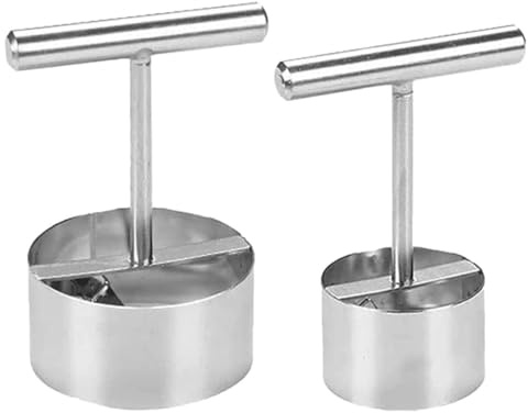 Toyvian Utensile per Rimuovere Torsolo della Frutta in Acciaio Inossidabile 2 Pezzi, Strumento Pratico e Robusto per Mela, Melone e Frutti Vari