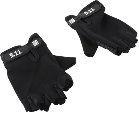 Cocoarm Halbfingerhandschuhe, Atmungsaktive Sporthandschuhe aus Polyester mit Verstellbarem Riemen Zum Radfahren und Wandern