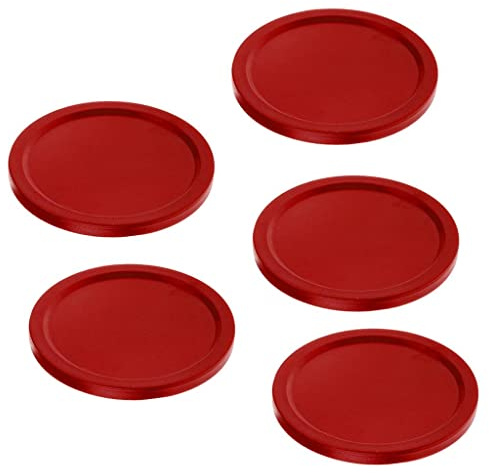 SM SunniMix 5 Piezas de Discos de Repuesto para Hockey de Aire, 50 Mm / 60 Mm - Rojo Oscuro 50mm