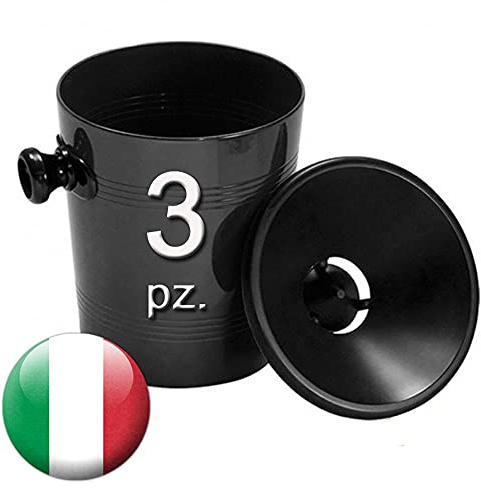 Euposia Spittoon – Espumadera – Crachoir – Spucknapf – Profesional de plástico – Modelo Cone 12 – Capacidad 1,2 l – By Negro (Black), 3