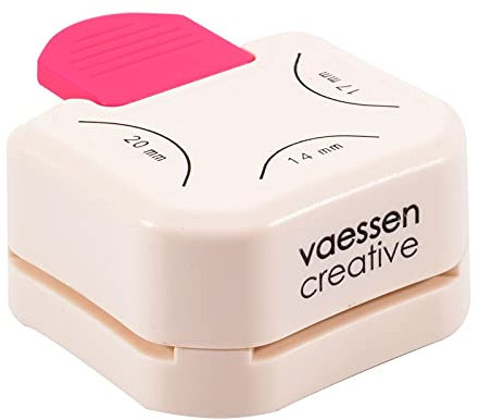Vaessen Creative 3-in-1 Corner Rounder Punch - Rounded Corners - 14/17 / 20 mm - Card Making Supplies - Corner Cutter for Paper, Cards, Invitations and Scrapbook - Crafting Supplies