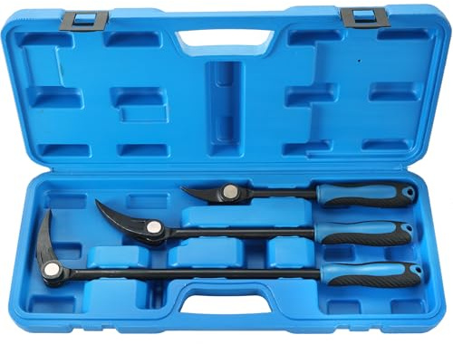 DASBET Verstellbare Brechstange, 3-teilig (20,3 cm, 30,5 cm, 40,6 cm), strapazierfähig, 11-Punkt-Indexierung, Brecheisen