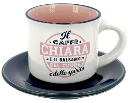 CLEARCO TAZZINA DA CAFFE' PERSONALIZZATA CON PIATTINO - CHIARA