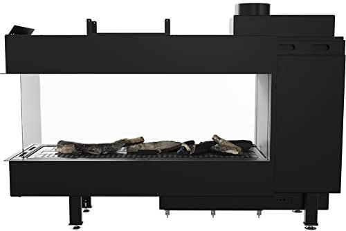 Kratki LEO/LP/TUNEL/G20 Gaskamin-Einsatz Leo 100 zum Einbau, Tunnel-Verglasung, Brennstoff: Erdgas (NG), Stahl, Nennwärmeleistung: 9 kW, EEI 94,4, automatische Steuerung und Fernbedienung