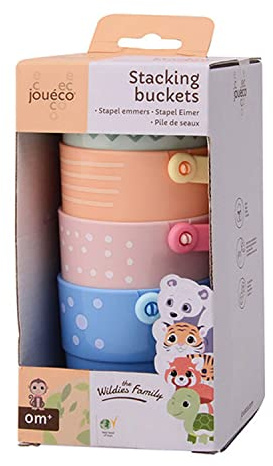 Jouéco stapel-Eimer The Wildies 9 x 17 cm blau/orange 4-teilig