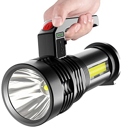 SPORTARC Lampada da caccia ricaricabile, torcia portatile ricaricabile a LED, torcia portatile da campeggio