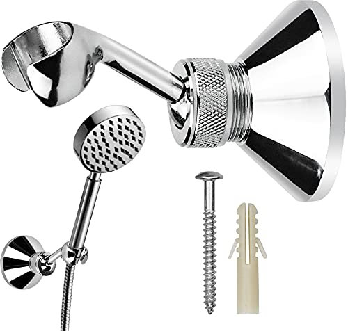 BLUESEABUY Soporte para Alcachofa de Ducha Soporte de Pared Ducha Ajustable Rotación 360° Soporte de Ducha de Mano para Baño