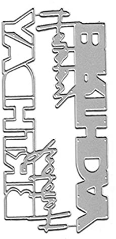 Liummrcy Schneiden für Kartenherstellung, Alles Gute zum Geburtstag Buchstaben Metall Schneiden Stanze Schablone Foto Handwerk Papierkarten Dekorative Handwerk Stanze, Schneidvorlagen,
