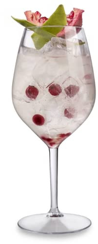 AIOS Copas de vino irrompibles Tritan sin BPA, gran capacidad de 510 ml (juego de 2)