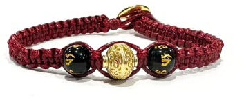 Samsara Kabbalah Bracciale della Fortuna contro il Malocchio - Gioiello Mistico Artigianale in Corda Cerata Regolabile