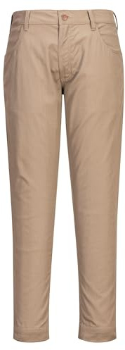 Portwest FR404 Bizflame 88/12 Stretch FR Trousers Slim Fit Arc Rated Protective Work Pants, Khaki, 52