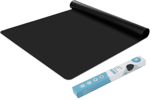 KitchenRaku Extra Large Nonstick, Nonskid Placemat & Craft Mat, Heat Resistant Countertop Mat (Black, 60x80cm)