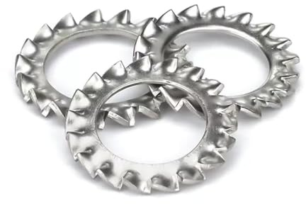 SYDARSYN Rondella di Sicurezza Dentata Esterna Acciaio Inox Rondelle di Bloccaggio a Stella M8 (60 Pezzi)