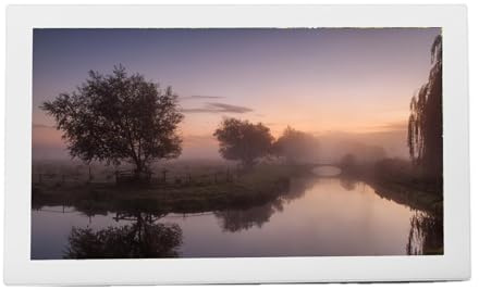 Marco de fotos digital IPS de 19, 22, 24, 27 y 32 pulgadas Máquina publicitaria montada en la pared 1080P, con sensor de cuerpo humano, admite reproducción USB de imágenes y videos ( Color : White , S