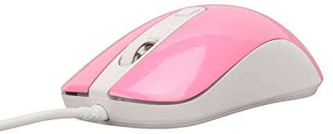 Goshyda Kabelgebundene Gaming-Maus 3500 DPI mit RGB-Hintergrundbeleuchtung, Ergonomisches Design, Hohe Genauigkeit, Plug-and-Play für Computerspiele (PINK)