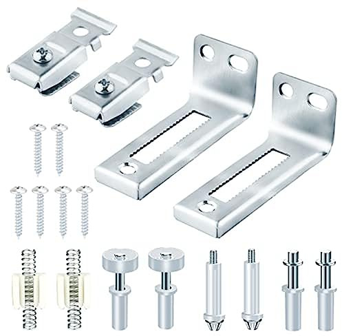 Lckiioy Kit de Réparation de Quincaillerie de Porte Pliante, Quincaillerie de Porte Pliante pour Portes de 3/8 Po D'Épaisseur, avec Pivots Supérieur et Inférieur, Roue de Guidage