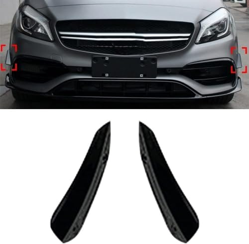 TYUMGXIAO Coche Alerón Delantero para Mercedes Benz A-Class W176 A200 A45 AMG 2016 2017 2018, Parachoques Deflector Trim Splitter Difusor Tuning Accesorios