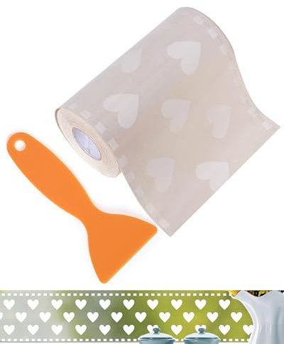 FBBULES Bordo in Carta da Parati Trasparente Pizzo Bianco Bordo Autoadesivo Adesivo in PVC Decorativo Bordi Pannelli Adesivi per Vetrine Specchio Bagno