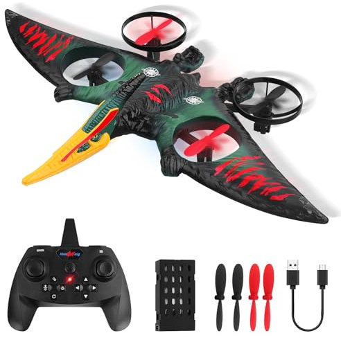Henakmsl RC Flugzeug 2.4GHz Ferngesteuertes L0713 Quadcopter Schwebendes Kampfflugzeug RC Flugzeug RTF für Anfänger/Kinder/Erwachsene, USB-Ladung, Grün