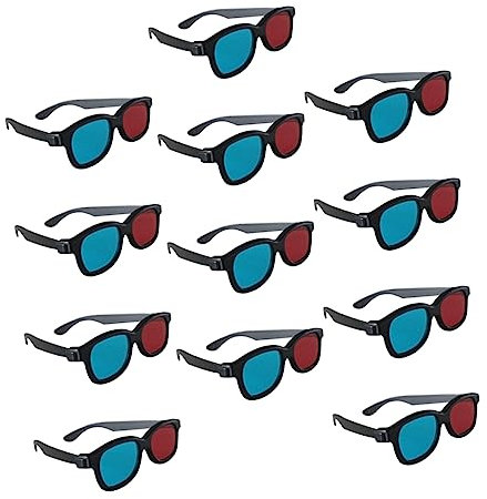 DOITOOL 20pcs Red Blue Glasses for Movies and Games Lightweight Portable Anaglyph Glasses for Viewing Suitable for Cinema Travel Camping Family Sharing