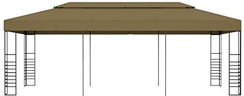 Garagenzelt Shelter Pergola Terrassenüberdachung - Gartenpavillon 6x3x2,7 m Taupe 180 g/m² für Events Garten Terrasse Camping