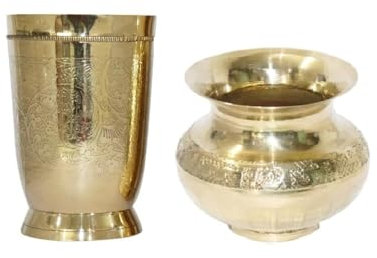 BRACOP® Messingbecher Wasserkrug Geprägte Gläser Kelchgläser Set Trinkbecher 2er Set Tasse Wassertopf Moscow Mule Becher Trinkgeschirr Bierkrug Indischer Topf Trinkflasche Glas
