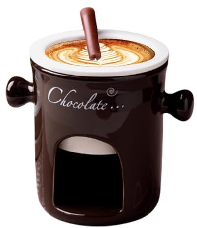 Befeixue Tasse À Fondue Au Chocolat | Ensemble De Casseroles À Fondue En Céramique | Tasse À Fondre Le Fromage Avec Fourchettes | Chauffe-beurre En Céramique | Tasse À Fondue De Bougies Personnelle