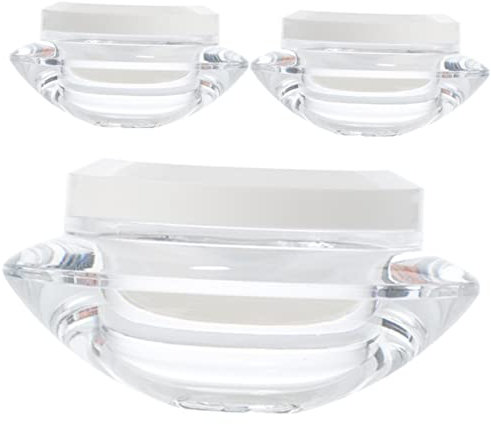 minkissy 3stücke Transparente Nachfüllcreme Dosen Kosmetik Behälter Mit Sicherem Deckel Kompakt Und Auslaufsicher Für Reise Make-up Aufbewahrung Und Gesichtscreme Abfüllung
