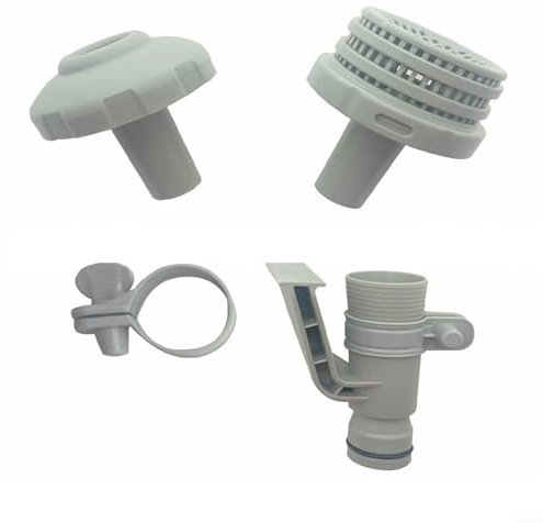 Zeroupshop For Intex 25022E Above Ground Swimming Pool Water Jet Connector Replacement Kit With Strainer Grille, Inlet Nozzle, Pipe Bracket For Pools With 1.25 Inch Fittings