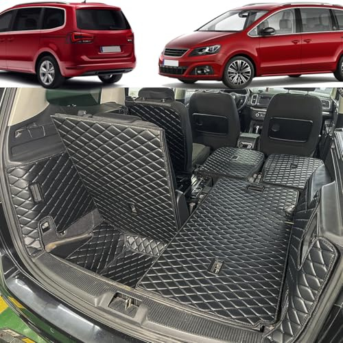 7DEEKEI Kofferraumwanne kompatibel mit VW Sharan/Seat Alhambra ab 9/2010-2023 (6/7-Sitzer) Kofferraummatte Kofferraum schutzmatte