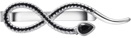 Asienice Snake Tie Pin Unique Black Tie Clip For Men Animals Goth Tie Clip Accessories
