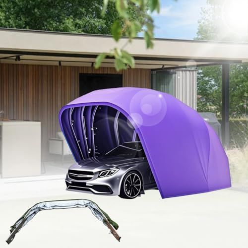 Capannone portatile da garage, tenda per auto in acciaio inox con tessuto Oxford 600D, tenda pieghevole retrattile per moto e attrezzi da giardino, semiautomatica