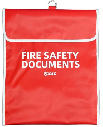 Vigil Fire Document Holder - A4 - Perfect for Storing Logbook and Other Documents