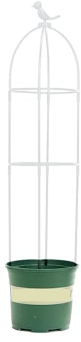 GLMGBP Traliccio da Giardino per Piante rampicanti Obelisco Rotondo da Esterno 22x95 cm 22x120 cm 22x145 cm Robusto Supporto per Piante in Vaso per Vite, Rosa, clematide, ortaggi, cetrioli (Colore: