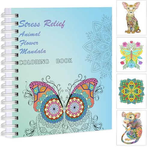 Livres de coloriage pour adultes, livres de couleurs relaxantes pour adultes, avec 60 motifs - Mandalas pour adultes - Le cadeau parfait pour les femmes pour soulager le stress