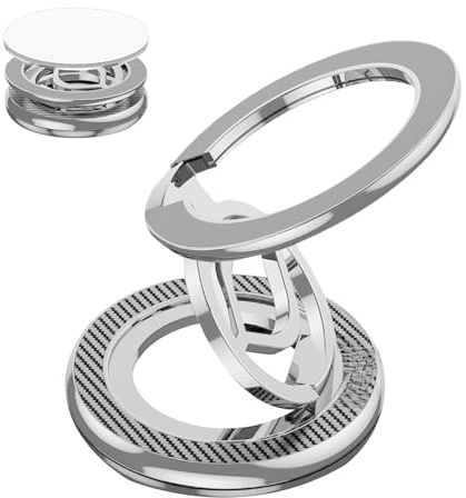 Nankoyal Gym magnet telefonstativ, magnet mobilgrepp stativ fingerring | smartphone-monteringsgrepp med 360 graders rotation för att videotittande garage inspelning