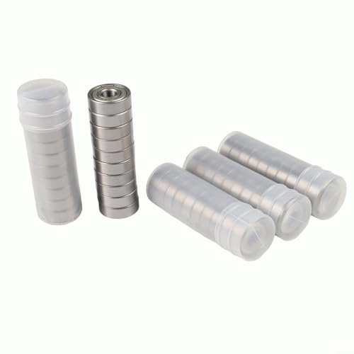 babominimer 608ZZ Kugellager, 8 x 22 x 7 mm, Hartstahl, kompatibel mit Skateboard, Roller, Inlineskates und Fitnessgeräten, langlebig, geräuscharm, Hochgeschwindigkeits-Kugellager, 50 Stück