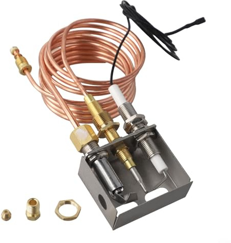 Gas-Thermoelement-Set, Zündgas Propan für Zündungsset, Pilotbrenner-Montage, 900 mm Thermoelement, 900 mm Zünddraht