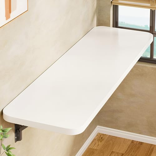 Klapptisch zur Wandmontage, 80 x 40 cm, platzsparender Schreibtisch für Küche oder Esszimmer, tragbarer schwarzer Wandtisch für Heimbüro (100 x 40 cm – 3,28 x 1,3 Fuß)
