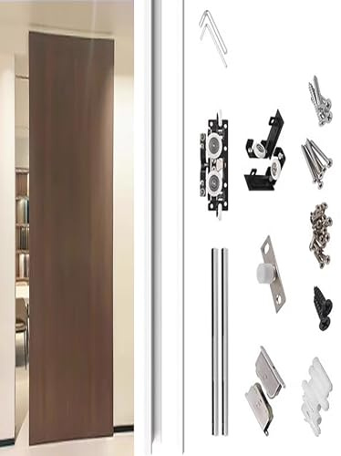 Invisible Sliding Door Track for Wooden Pocket Doors - Trackless Barn Ghost Door Hardware - Concealed Garage Door Solution(120CM/47.2IN)